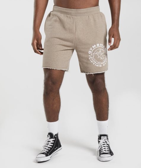 Men's Gymshark Legacy Shorts Khaki | NZ 1ERBVK